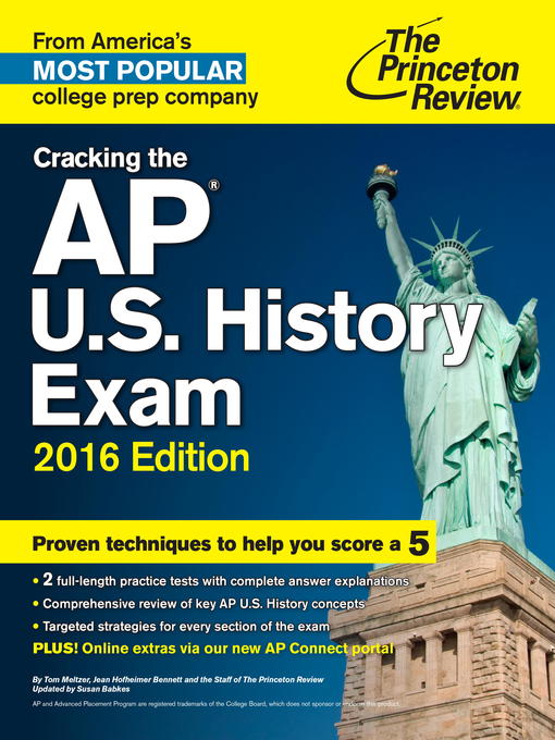 Title details for Cracking the AP U.S. History Exam, 2016 Edition by Princeton Review - Available